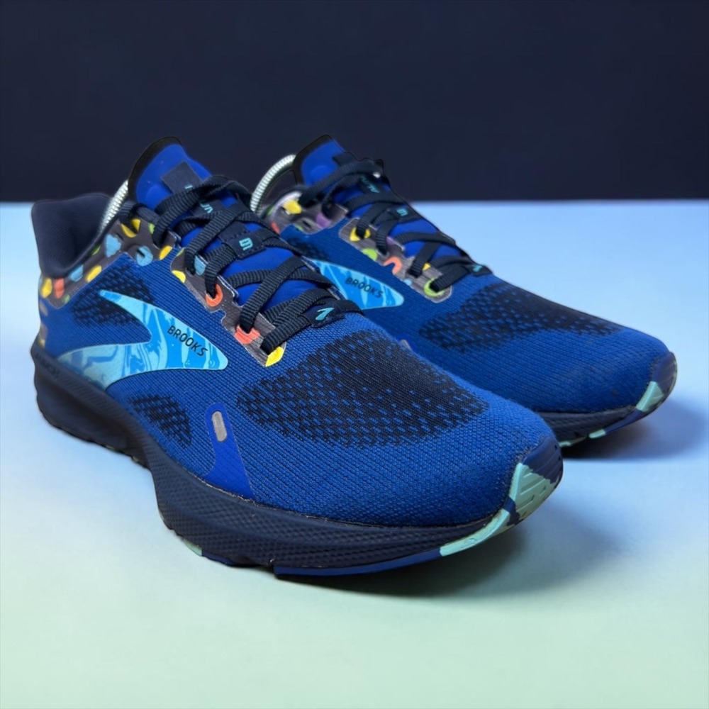 Brooks Women's Blue Athletic Running Shoes with Multi Accents